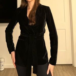 Ann Taylor velvet jacket with belt